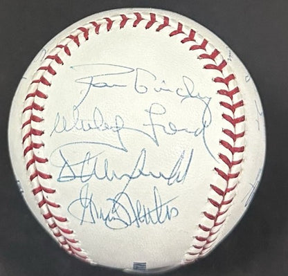 Yankees Greats Signed 100th Anniv Baseball Derek Jeter Rivera 18 Auto Steiner