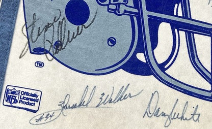 1988 Cowboys Team Signed Pennant Michael Irvin Tom Landry White 12 Auto HOF Jsa