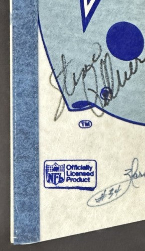 1988 Cowboys Team Signed Pennant Michael Irvin Tom Landry White 12 Auto HOF Jsa