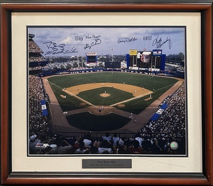 1986 Mets WS Shea Stadium Signed 16x20 Framed Photo Gary Carter 6 Auto Steiner