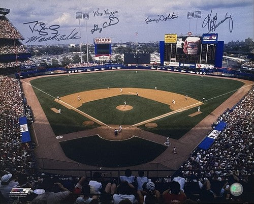 1986 Mets WS Shea Stadium Signed 16x20 Framed Photo Gary Carter 6 Auto Steiner