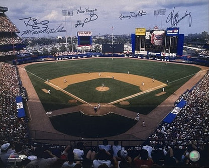 1986 Mets WS Shea Stadium Signed 16x20 Framed Photo Gary Carter 6 Auto Steiner
