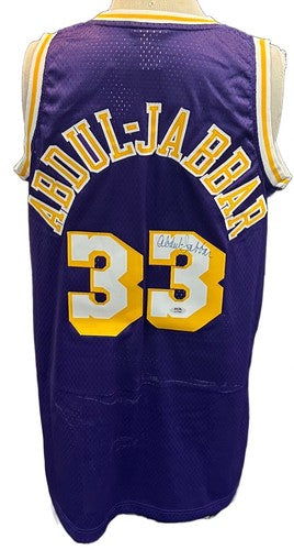 Kareem Abdul Jabbar Signed 1979-80 Adidas LA Lakers Jersey HOF Autograph PSA COA