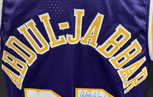 Kareem Abdul Jabbar Signed 1979-80 Adidas LA Lakers Jersey HOF Autograph PSA COA