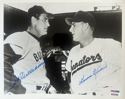 Ted Williams Harmon Killebrew Signed 8x10 Framed Photo Hof Auto Red Sox PSA LOA