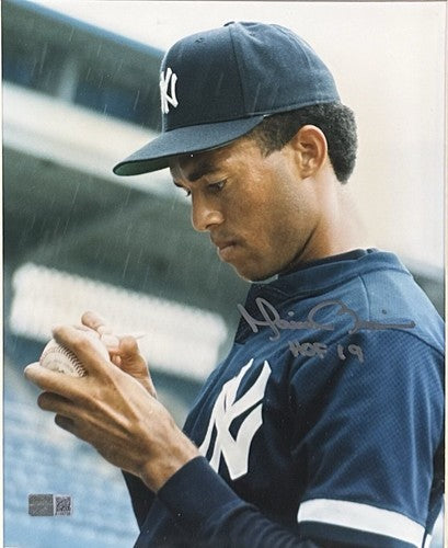 Mariano Rivera Signed 8x10 1995 Rookie Photo Suede HOF 19 Auto Yankees Steiner