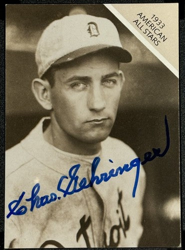 1988 World Wide Sports Card Charles Gehringer SGC Authentic Coa HOF Auto Tigers