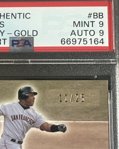 2002 SP Authentic Barry Bonds SP Chirography Gold Psa 9 Mint Auto /25 Pop 1 Rare