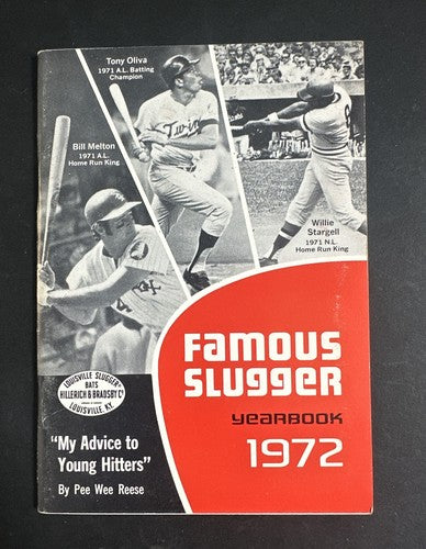 1972 Louisville Slugger Famous Slugger Yearbook Willie Stargell Tony Oliva Nm