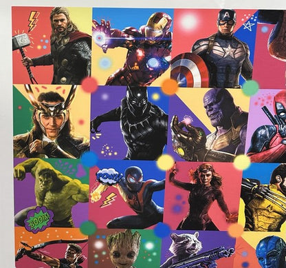 Marvel Universe Superheroes 26x26 Framed Lithograph Photo LE Stan Lee Spider-man