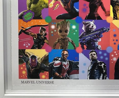 Marvel Universe Superheroes 26x26 Framed Lithograph Photo LE Stan Lee Spider-man