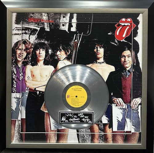 The Rolling Stones Sticky Fingers Platinum Record Framed 3D Facsimile Auto