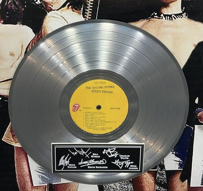 The Rolling Stones Sticky Fingers Platinum Record Framed 3D Facsimile Auto