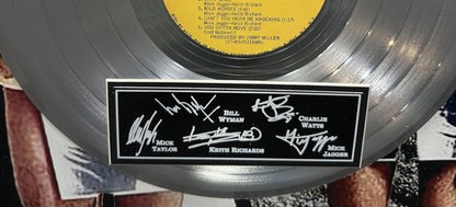 The Rolling Stones Sticky Fingers Platinum Record Framed 3D Facsimile Auto