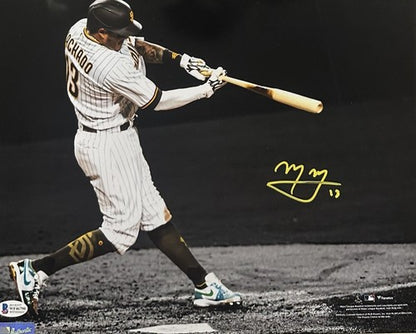 Manny Machado Signed 11x14 Framed Spotlight Photo Padres Autograph BAS COA