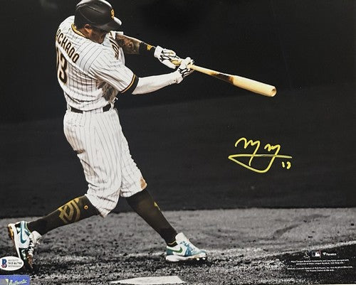 Manny Machado Signed 11x14 Framed Spotlight Photo Padres Autograph BAS COA