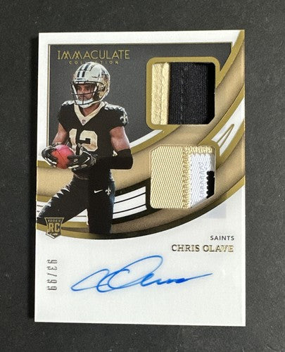 2022 PANINI IMMACULATE Chris Olave Rpa /99 Mint Auto Rookie 2 Auto 3 Color Patch