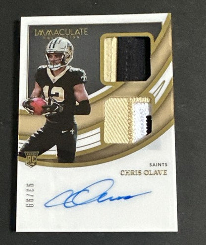 2022 PANINI IMMACULATE Chris Olave Rpa /99 Mint Auto Rookie 2 Auto 3 Color Patch