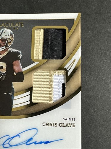 2022 PANINI IMMACULATE Chris Olave Rpa /99 Mint Auto Rookie 2 Auto 3 Color Patch