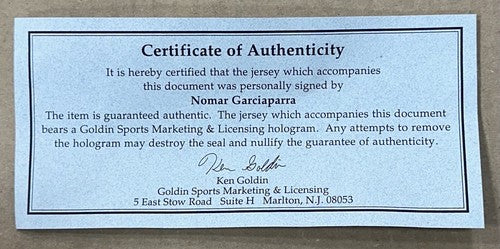 Nomar Garciaparra Signed Russell Authentic Red Sox Jersey Auto Goldin COA w Tags