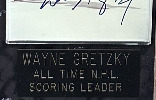 1980s Stars Signed 4x6 Framed Photo Plaque Gretzky Bird Ryan Montana LE Auto COA