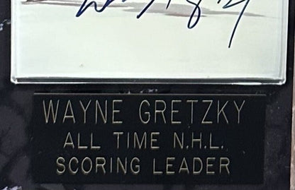 1980s Stars Signed 4x6 Framed Photo Plaque Gretzky Bird Ryan Montana LE Auto COA