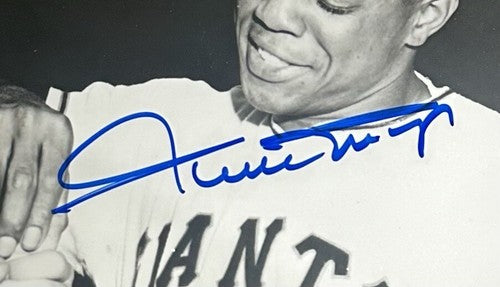 Willie Mays Duke Snider Signed 8x10 Framed Photo Giants Dodgers Mint Auto PSA