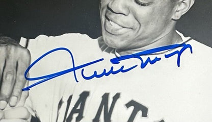 Willie Mays Duke Snider Signed 8x10 Framed Photo Giants Dodgers Mint Auto PSA