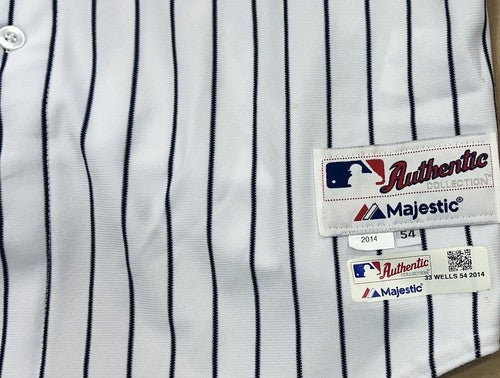 David Wells Signed 2014 Old Timers Majestic Game Used Yankees Jersey PG Auto COA