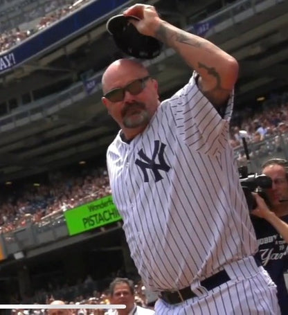 David Wells Signed 2014 Old Timers Majestic Game Used Yankees Jersey PG Auto COA