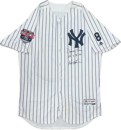 David Cone & Matsui Signed Game Used Yankees Old Timers Day Jersey  PG Auto Coa