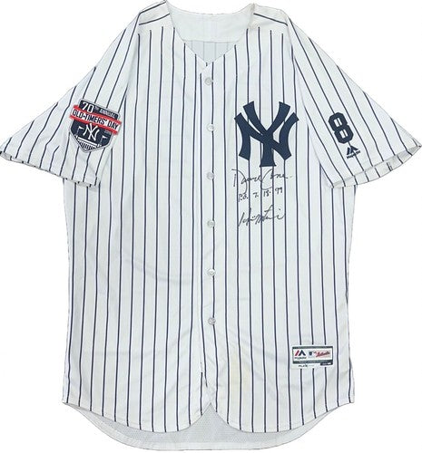 David Cone & Matsui Signed Game Used Yankees Old Timers Day Jersey  PG Auto Coa
