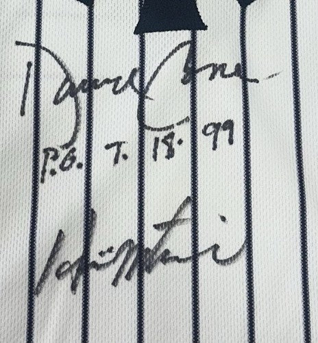 David Cone & Matsui Signed Game Used Yankees Old Timers Day Jersey  PG Auto Coa