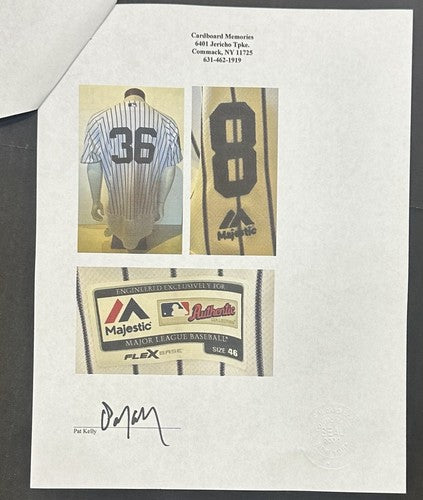 David Cone & Matsui Signed Game Used Yankees Old Timers Day Jersey  PG Auto Coa