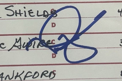 Mark McGwire Signed 1998 Official Lineup Card 13 Hr Framed Cardinals Auto Coa