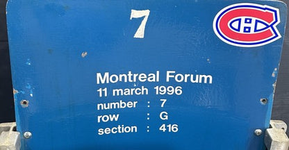 Montreal Forum Canadiens Blue Stadium Seat Chair 1924-1996 NHL Vintage Original