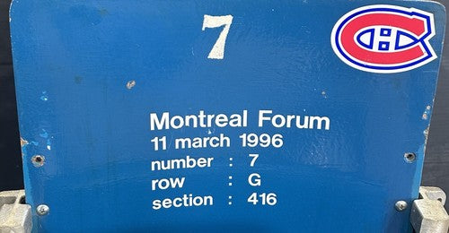 Montreal Forum Canadiens Blue Stadium Seat Chair 1924-1996 NHL Vintage Original