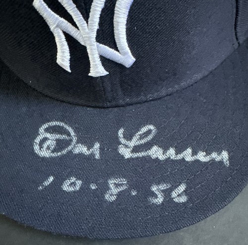 Don Larsen Ny Yankees Signed Game Model Hat Cap 1956 Ws Perfect Game Pg Auto Psa