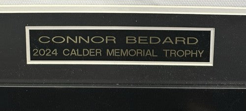 Connor Bedard Signed Framed Blackhawks Jersey Calder Rookie Auto Fanatics COA