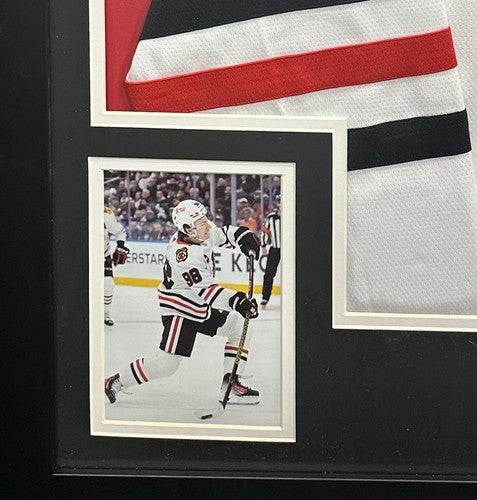 Connor Bedard Signed Framed Blackhawks Jersey Calder Rookie Auto Fanatics COA