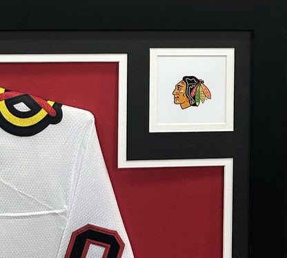 Connor Bedard Signed Framed Blackhawks Jersey Calder Rookie Auto Fanatics COA