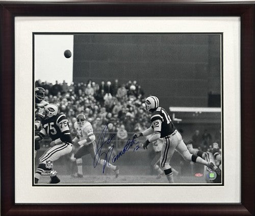 Joe Namath Signed 16x20 Framed 1969 AFL Championship Photo Ny Jets Auto Steiner