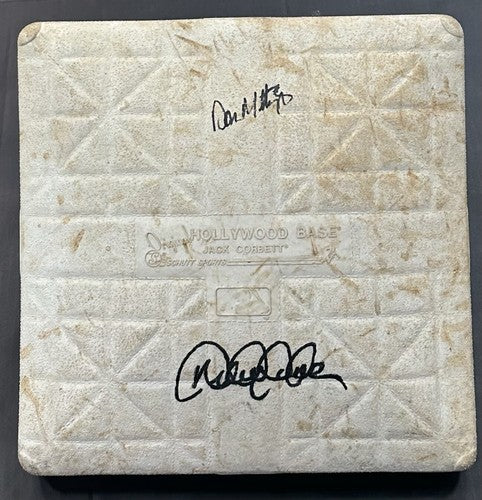 Derek Jeter Don Mattingly Signed 7/4/2005 Game Used 3rd Base Auto MLB Steiner