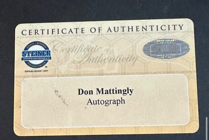 Derek Jeter Don Mattingly Signed 7/4/2005 Game Used 3rd Base Auto MLB Steiner