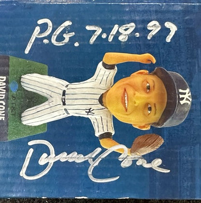 DAVID CONE Signed Yankees Perfect Game SGA Bobblehead Pg  7/18 Auto Bobble Coa