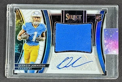 Quentin Johnston Signed 2023 Select RPA Rookie Patch Mint Auto /75 Chargers