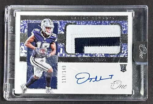 2022 Panini One Jalen Tolbert Signed RPA /149 Mint Auto Rookie Patch Cowboys RC