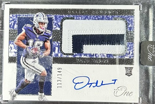 2022 Panini One Jalen Tolbert Signed RPA /149 Mint Auto Rookie Patch Cowboys RC