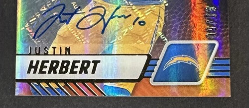 Justin Herbert Signed 2023 Panini Zenith /50 Auto LA Chargers NM/M Card #58