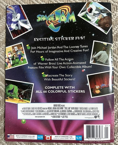 Space Jam Complete Sticker Story Set Album Michael Jordan BAIO Movie 1996 Unused